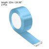 Unique Bargains Single Side Solid DIY Wrapping Decoration Roll Satin Ribbons 2 Pcs - 2 of 4