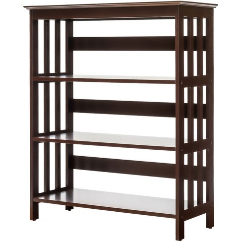 Trinity Bookshelf With Doors Industrial Bookcase With 4 Tiers Open Storage  Shelf For Bedroom, Living Room, Home Office, Brown : Target