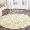 Chatham CHT759 Hand Tufted Area Rug Gold / Ivory 5' X 5'  - Safavieh. - 2 of 3