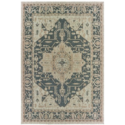 Oriental Weavers Latitude 001J3 Grey/ Gold Indoor/Outdoor Area Rug - 5'3" x 7'3"