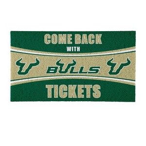 Evergreen Come Back with Tickets University of South Florida 28" x 16" Woven PVC Indoor Outdoor Doormat - 1 of 4