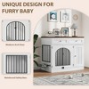 Dog Crate Furniture with 2 Drawers and Storage Cabinet, 37.4" L x 23.6" W x 33.4" H Farmhouse Dog Kennel with 2 Mental Doors - 4 of 4