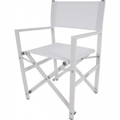 target white folding chair