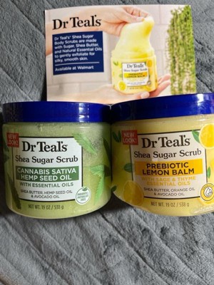 Dr Teal's Shea Sugar Body Scrub, Cannabis Sativa Hemp Seed Oil with  Essential Oils, 19 oz. 
