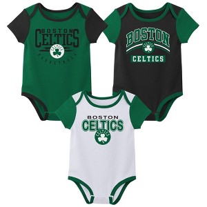 NBA Boston Celtics Boys' 3pk Bodysuit Set - 1 of 4