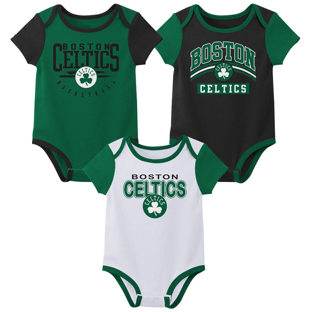 NBA Boston Celtics Boys 3pk Bodysuit Set