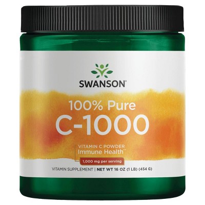Swanson Vitamin C Powder - 100% Pure 1,000 mg 16 oz Pwdr.