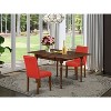 HomeStock 3-Pc Mahogany Finish Solid Wood Top with Dropleaf Dining Table Set for Small Spaces - Seats 2 - 2 of 4