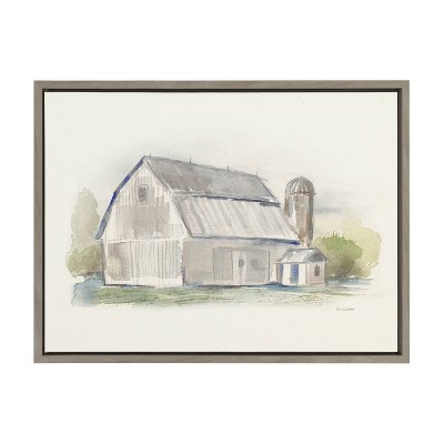 18" x 24" Sylvie Barn 2 Framed Canvas by Patricia Shaw Gray - Kate & Laurel All Things Decor