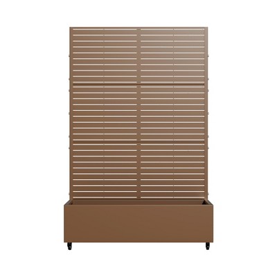 Lirago Iron Arch Mobile Planters Planting Box Trellis for Climbing Plants - 72x47