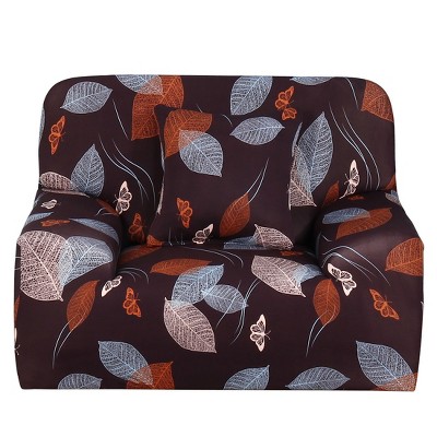 PiccoCasa Home Decorative Transitional Leaves Pattern Stretch Armchair Sofa Cover