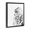 Stupell Industries Snow Owl Peering Blue Eyes Floating Frame Canvas Art - 2 of 4