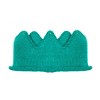 Wrapables Baby Boy & Girl Birthday Party Knitted Crown Headband Beanie Cap Hat, Teal - 2 of 3