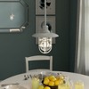 Hudson and Canal 8.25" Wide Lantern Pendant with Glass/Metal Shade - 4 of 4