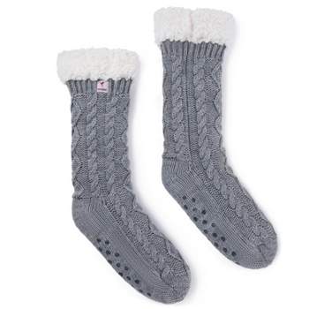 RockDove Women's Chenille Knit Faux Wool Lined Slipper Socks