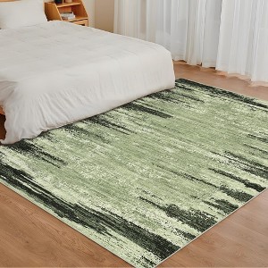 coucheta Rugs, Washable Modern Abstract Accent Carpet, Non-Slip Low Pile Indoor Area Rug for Kitchen Bedside Soft No-Shedding - 1 of 4