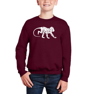 LA Pop Art Monkey Business - Boy's Word Art Crewneck Sweatshirt - 1 of 3