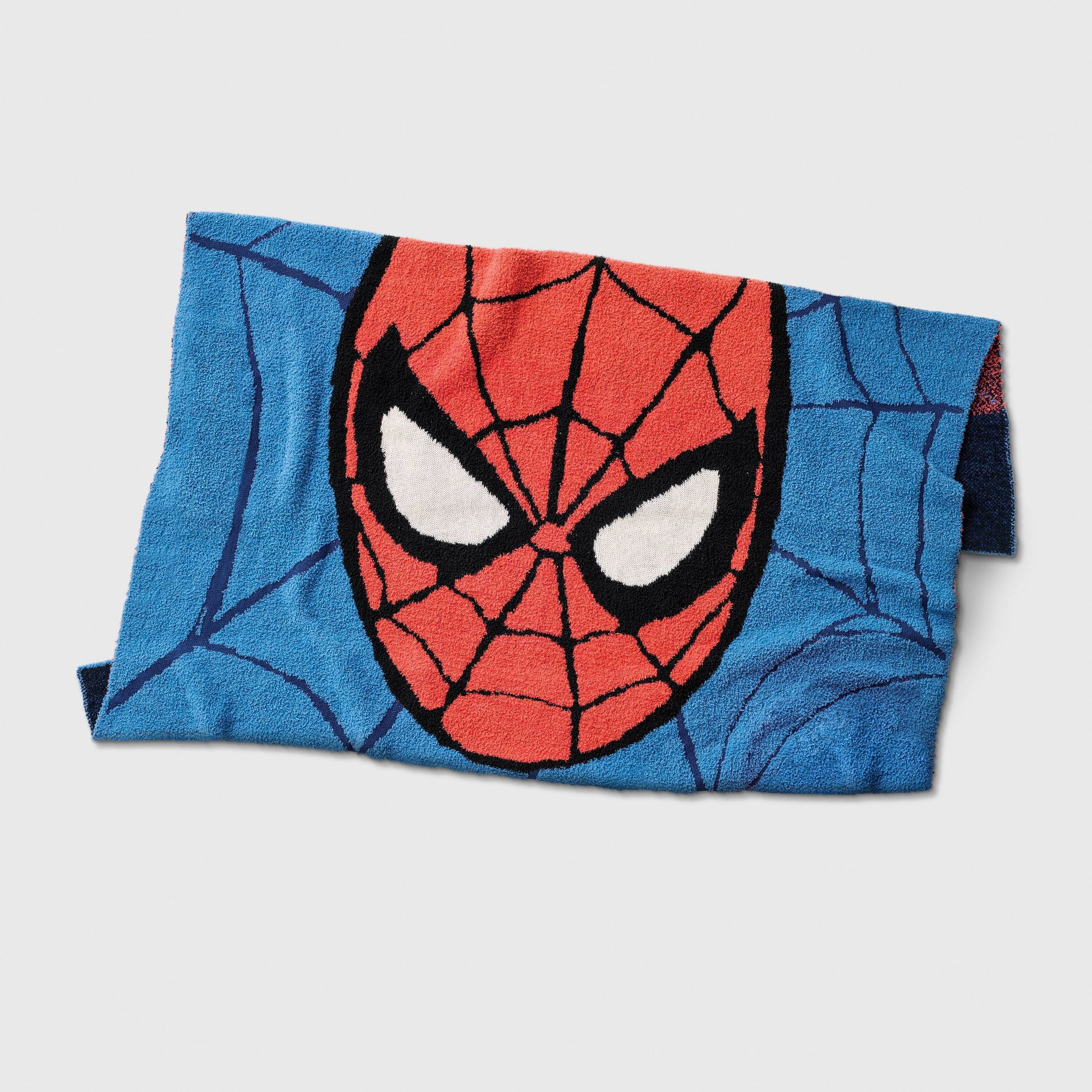 Marvel Spider-Man Mask Knit Kids' Throw Blanket - The Marvel Collection by Pillowfort™