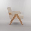 CAVINAS PU Leather Accent Chair with Inverted V-shaped Wooden Legs,Comfy Upholstered Living Room Chairs,Reading Chairs for Living Room - 4 of 4