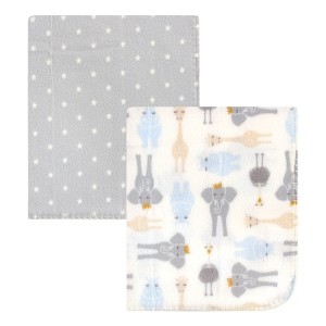 Hudson Baby Infant Boy Fleece Blankets, Royal Safari, One Size - 1 of 3