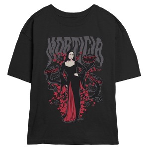 Juniors Wednesday Floral Morticia T Shirt - 1 of 2