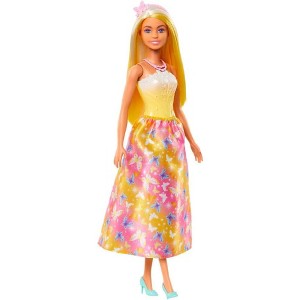 Barbie Royal Doll with Brightly Highlighted Hair, Butterfly-Print Skirt and Accessories - 1 of 4