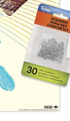 clear push pins bundle