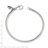 Black Bow Jewelry Sterling Silver 3mm Snake Chain Starter Bead Charm Bracelet or Anklet - 3 of 4