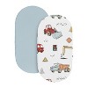 Sweet Jojo Designs Boy Baby Bassinet Fitted Sheets Set Construction Truck Red Blue and Orange 2pc - 2 of 4