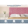 Bed Frames, Velvet Upholstered Bed Frame with Vertical Channel Tufted & Sturdy Wood Slats, Strong Wooden Slats/Platform Bed Frame Easy Assembly - 4 of 4