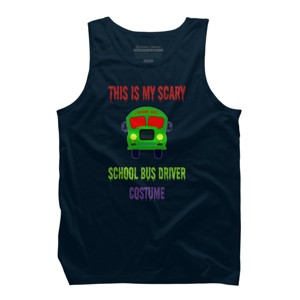 Men's Design By Humans Halloween School Bus Driver Costume By TeeShirtMadness Tank Top - 1 of 3