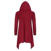 Men's Hooded Cloak Casual Long Pullover Hoodie Cape Hip Hop Sweatshirt with Pocket - 3 of 4