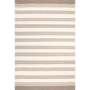 Arvin Olano x Rugs USA - Sage Striped Wool-Blend Indoor Area Rug - 1 of 3