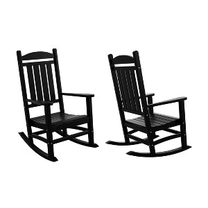 WestinTrends All-Weather Outdoor Patio Poly Classic Porch Rocking Chair (Set of 2) - 1 of 4