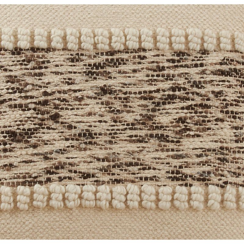 18&#34;x18&#34; Poly-Filled Woven Textured Square Throw Pillow Ivory - Saro Lifestyle, 4 of 7