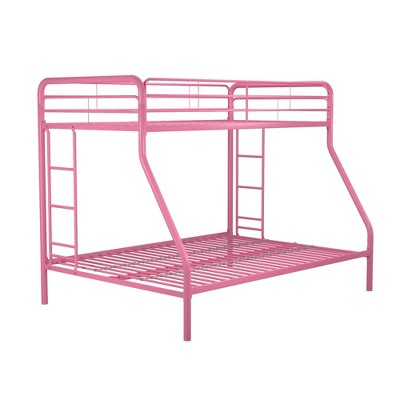 DHP Dusty Bunk Bed with Metal Frame and Ladder