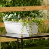 The HC Companies Indoor Outdoor 24 Inch Eclipse Series Window Flower Garden Ornamental Planter Box with Removable Attached Saucer, White (2 Pack) - image 4 of 4