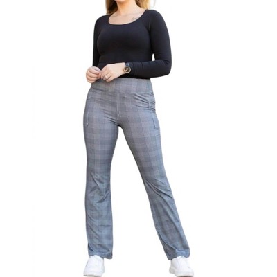 Women's Felicity Plaid Bootcut Leggings - Julia Rose