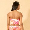 Women's Hibiscus Print Bandeau Cropped Tankini Top - Wild Fable™ Orange - 2 of 3