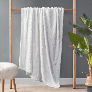Sapphtopaz Oversized Faux Fur Throw Blanket, 60" x 70" Reversible Faux Mink Luxury Decorative Blanket, Throw Blanket for Couch, Fleece Blankets - 1 of 4