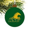 Kentucky State University Primary Logo Wood Christmas Tree Holiday Ornament - 4 of 4