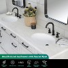 3 Hole 2 Handles Lavatory Basin Bathroom Sink Faucet with Pop Up Drain with Hot and Cold Mixer Valves 8 Inch Widespread Bathroom Faucet Matte Black - 3 of 4