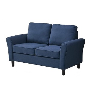 Linen Sofa Modern Couch Comfy Loveseat for Living Room, Office, Bedroom - 1 of 4