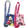 Disney Mickey and Minnie Mouse 4 Pack Set Drawstring Backpack Plus Lanyards with Detachable Coin Purse - 4 of 4