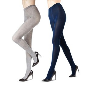 MeMoi 2 Pair Flat Knit Sweater Tights - 1 of 1