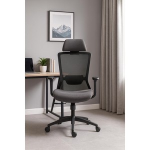 PAGED Adjustable Office Chair, High Back Swivel Computer Chair with Breathable Mesh and Armrests, Ergonomic Desk Chair for Office - 1 of 4