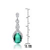 Guili Sterling Silver Teardrop Earrings with Colored Cubic Zirconia – A Mesmerizing Blend of Elegance, Radiance, and Timeless Beauty - 3 of 4