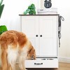 BENCMATE Pet Bowl Hidden Bowls Feeding Station, Organizational Space for Pet Food and Accessories in Kitchen, Living Room, White, 35.62"*17.32"*7.28" - 4 of 4