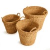 Plum & Post Seagrass Tapered Baskets With Handles And Cuffs, Set Of 3 - 2 of 4