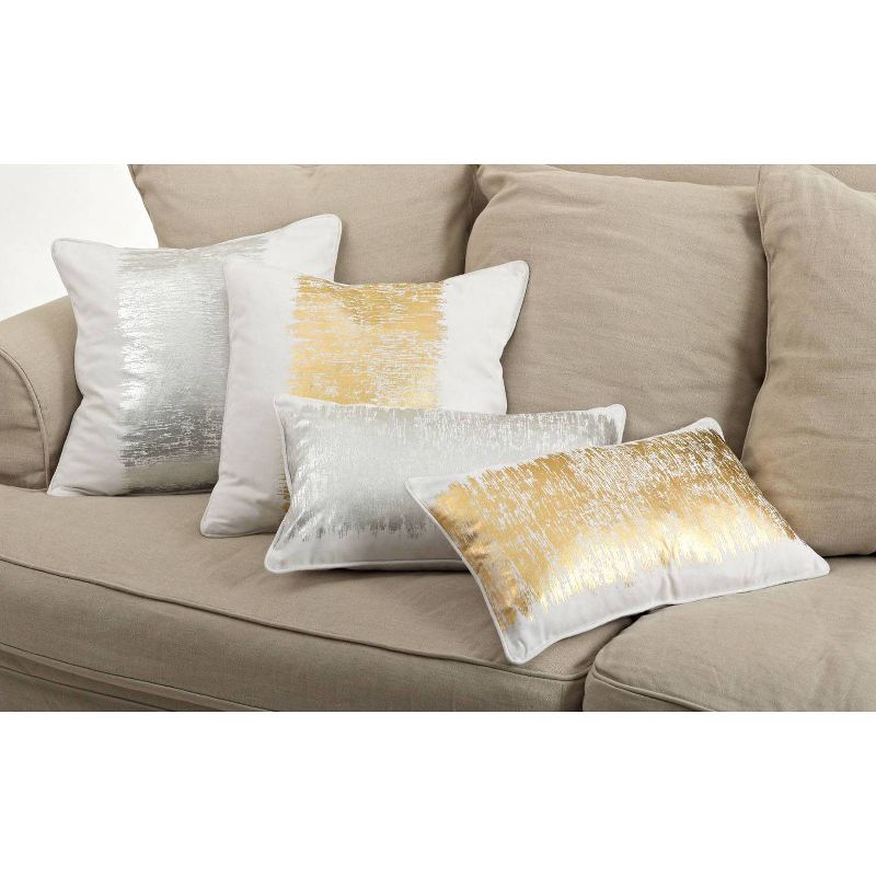 Oversize Down Filled Metallic Banded Design Throw Pillow - Saro Lifestyle	, 4 of 7